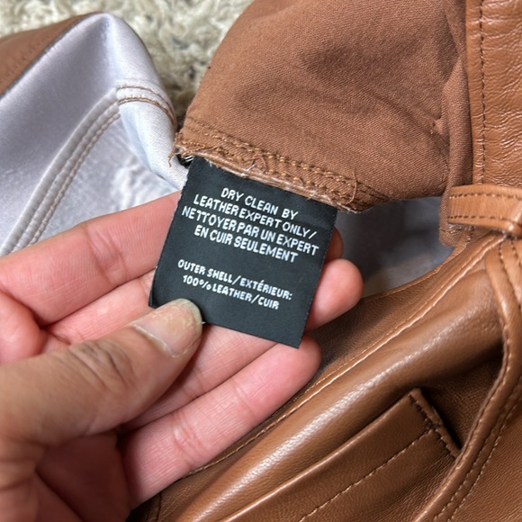 LAMARQUE Adeline Leather Pant Size 28 Tan NWT - Picture 11 of 13